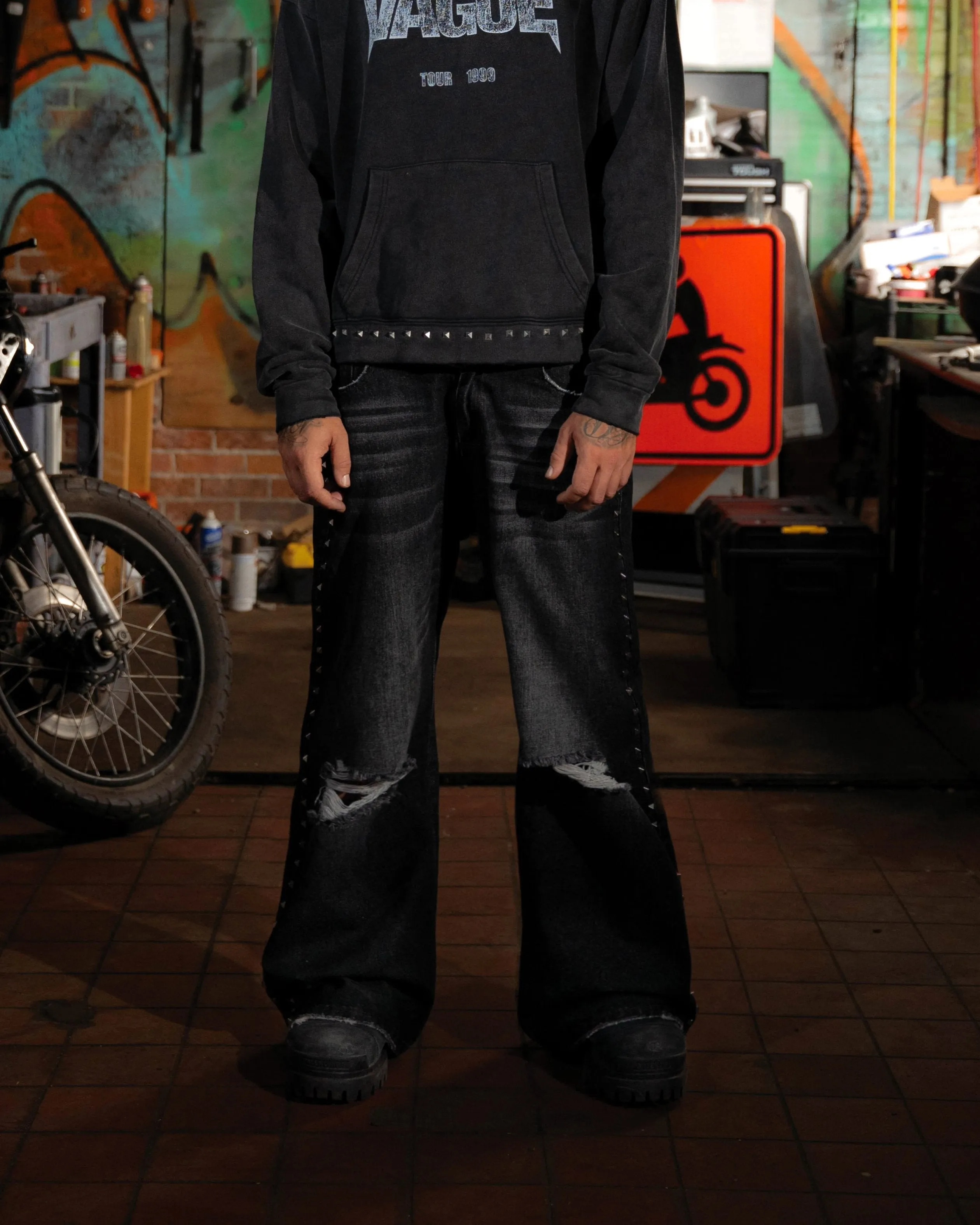 '85 FLARED DENIM [VINTAGE BLACK]
