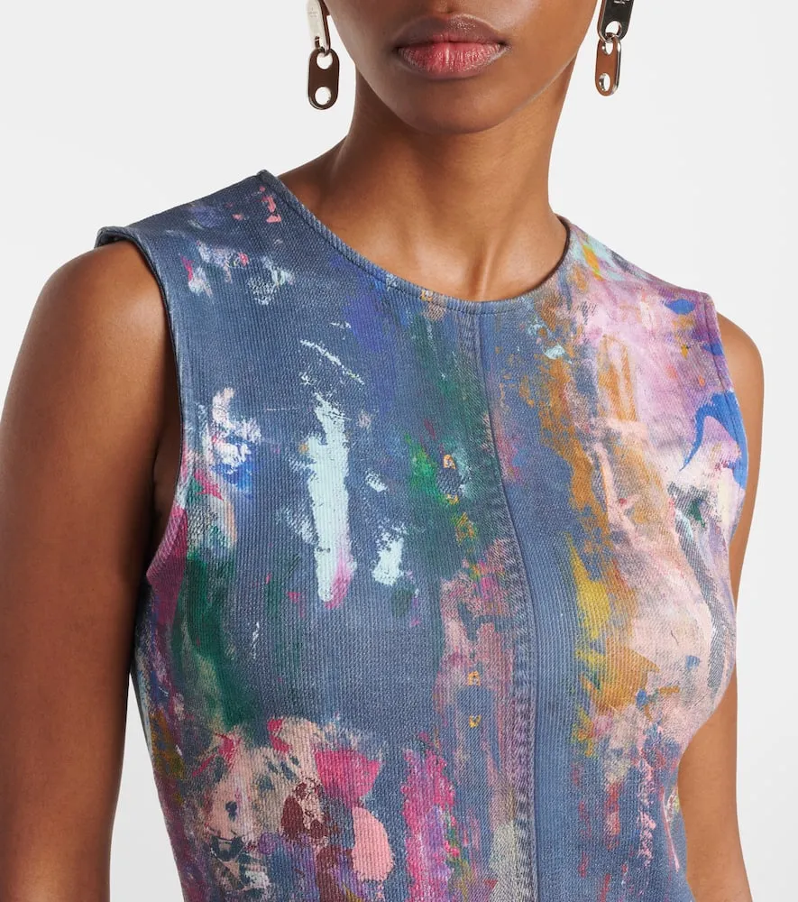 Acne Studios Enka printed cotton-blend midi dress