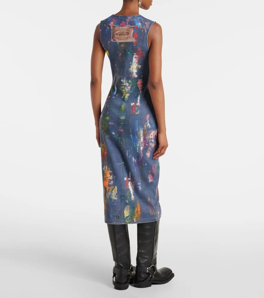 Acne Studios Enka printed cotton-blend midi dress