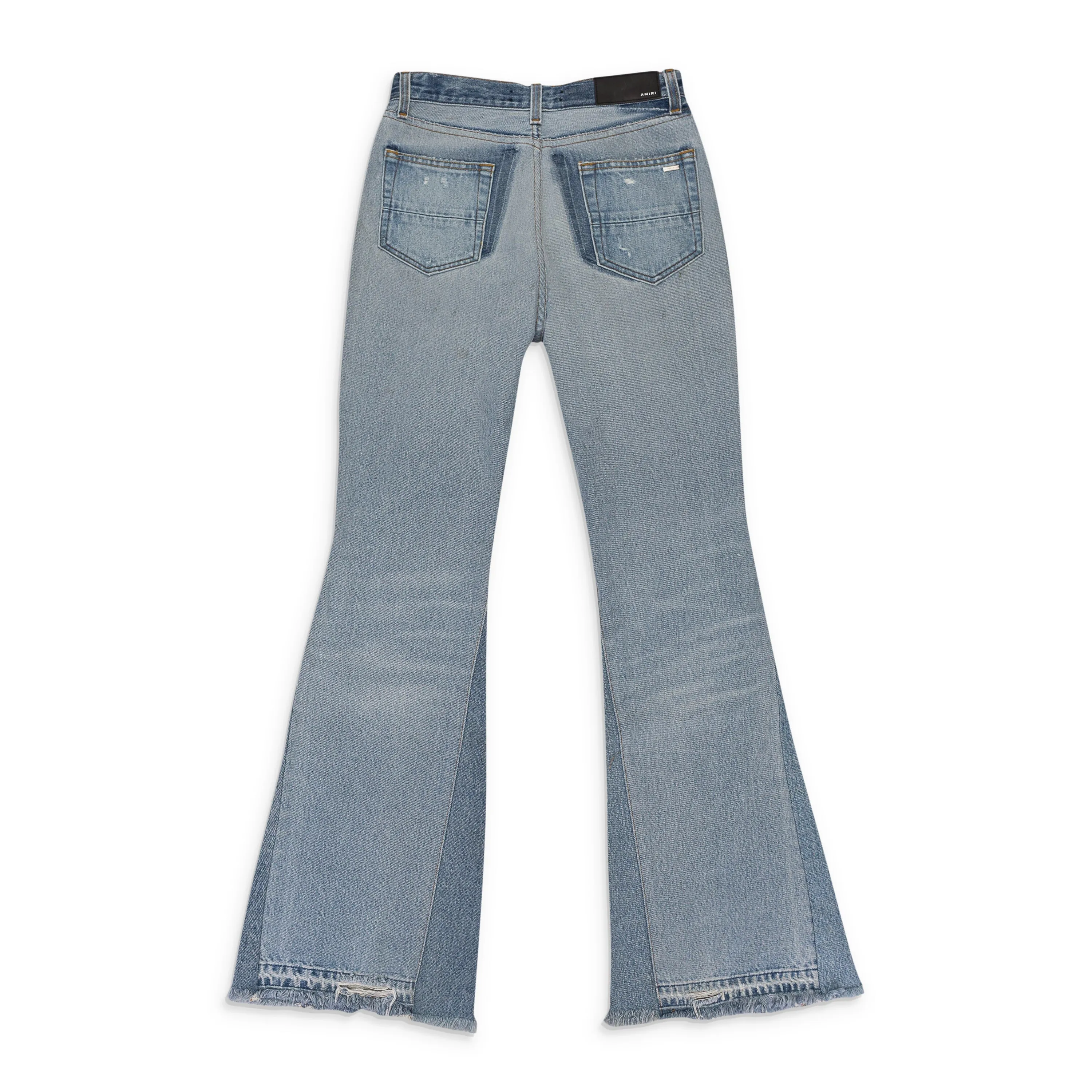 Amiri Reconstructed Flare Jean Stack - Blue