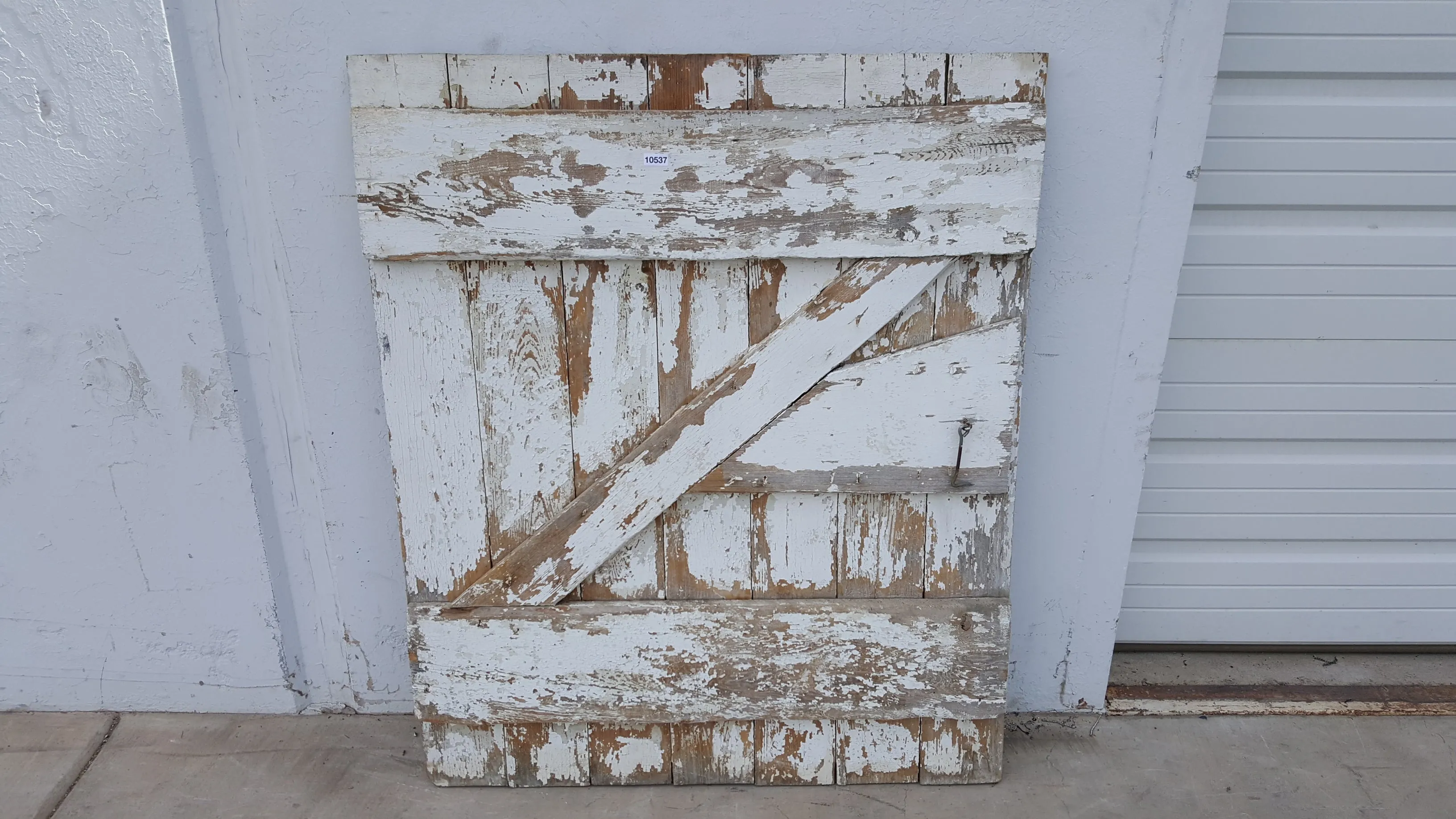 Antique Distressed White Single Barn Door