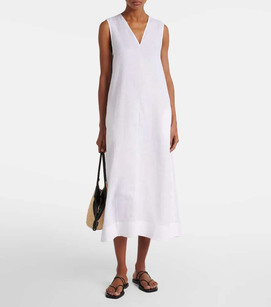 Asceno Nisha linen midi dress