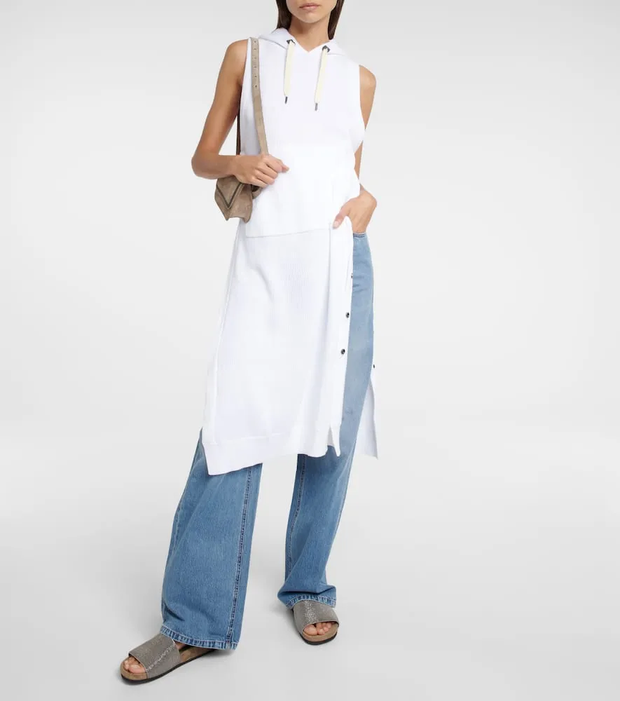 Brunello Cucinelli Hooded midi dress
