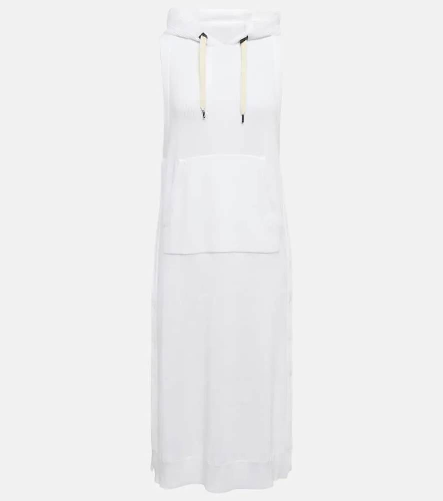 Brunello Cucinelli Hooded midi dress