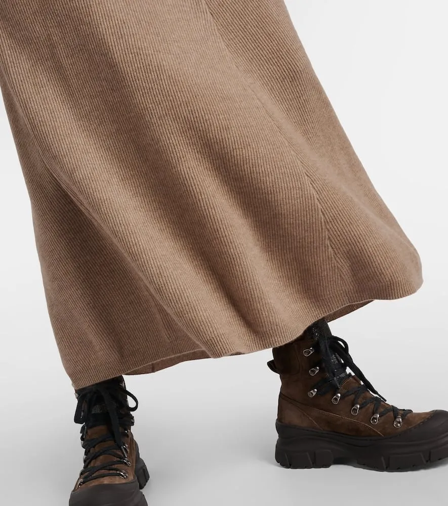 Brunello Cucinelli Knitted cashmere midi dress