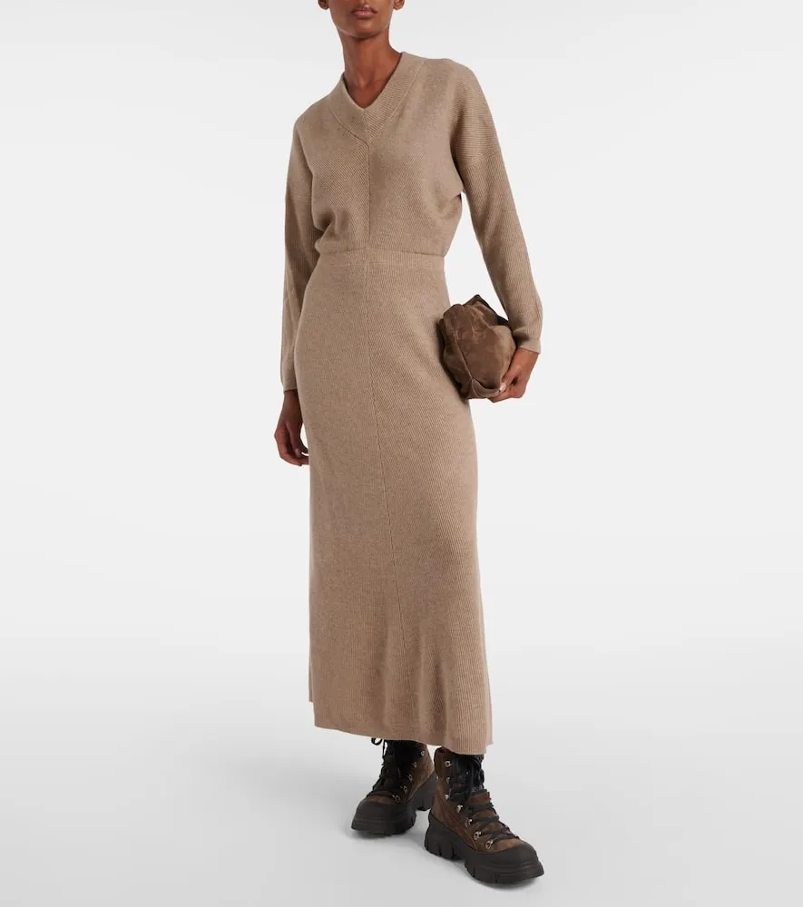 Brunello Cucinelli Knitted cashmere midi dress
