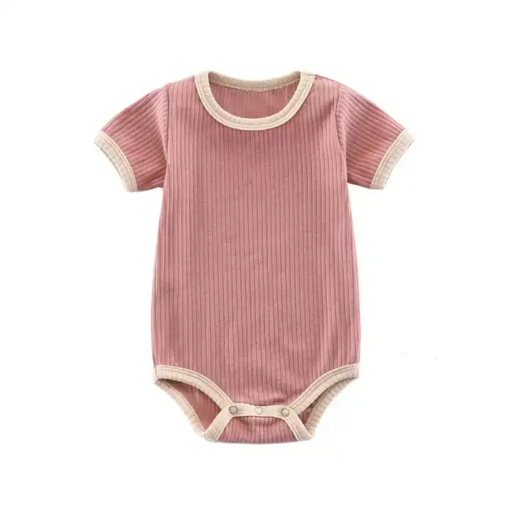 Classic Ribbed Baby Onesie | Pink