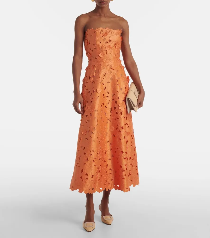Costarellos Lorina lace bustier dress