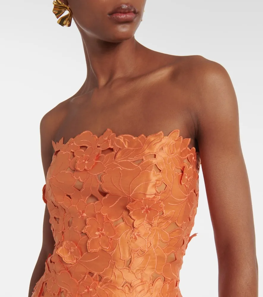 Costarellos Lorina lace bustier dress