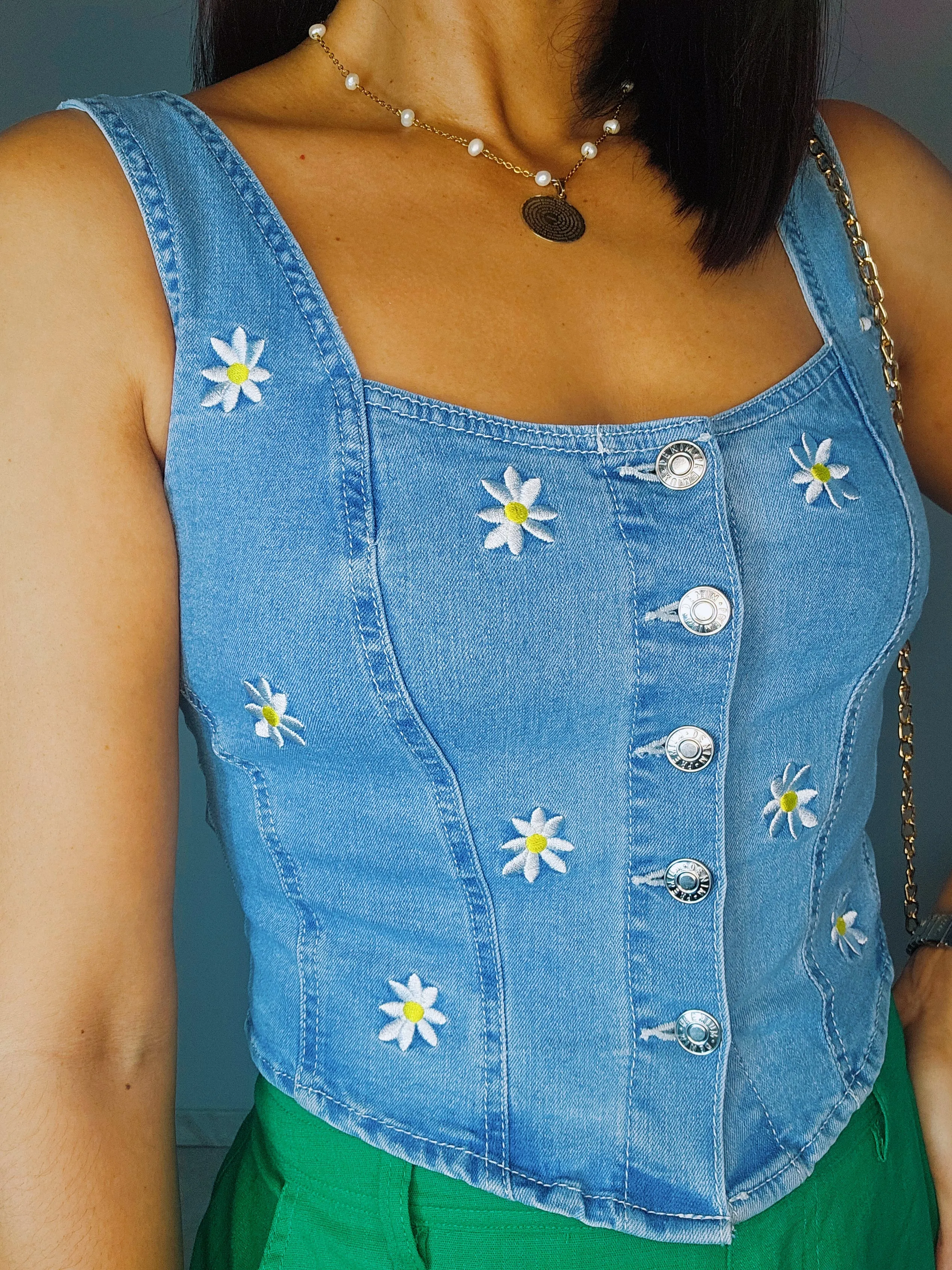 Daisy Denim Vest