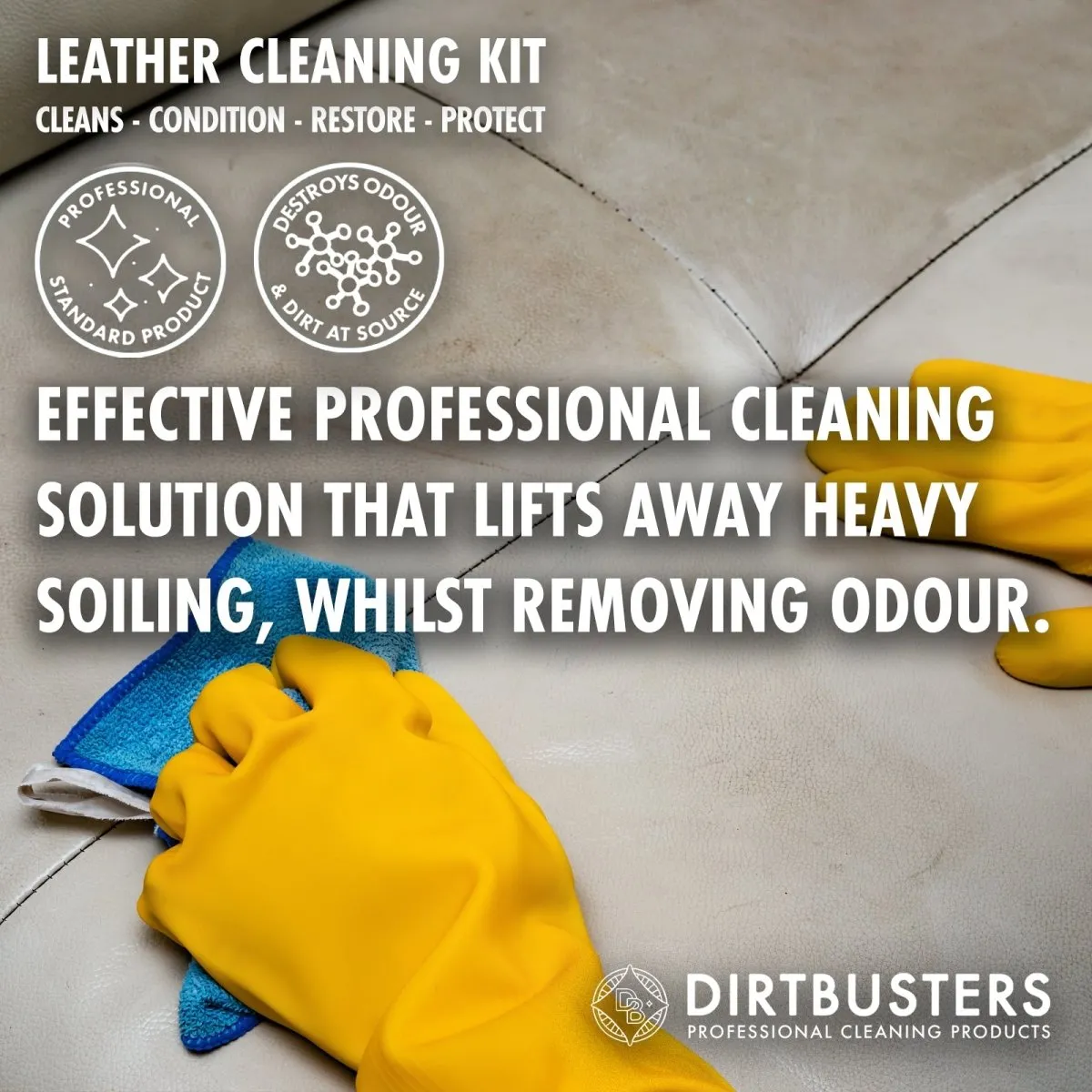 Dirtbusters Leather Deodoriser Clean & Condition Kit (x2 500ml)