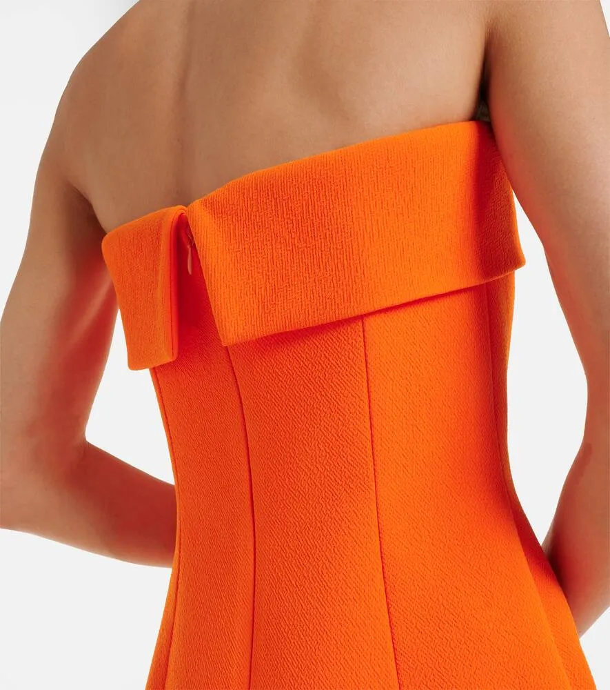 Emilia Wickstead Keeley strapless crêpe midi dress