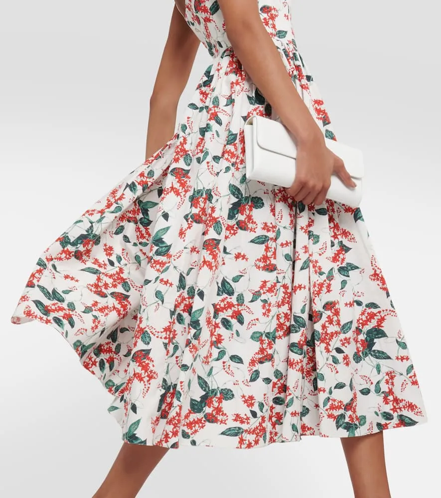 Emilia Wickstead Terry pleated cotton midi dress