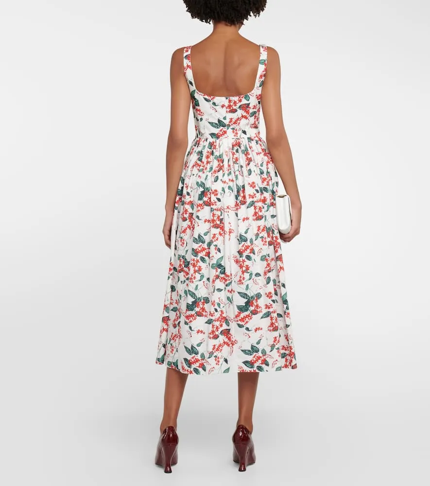 Emilia Wickstead Terry pleated cotton midi dress