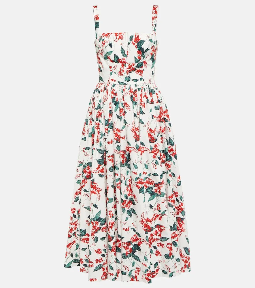 Emilia Wickstead Terry pleated cotton midi dress
