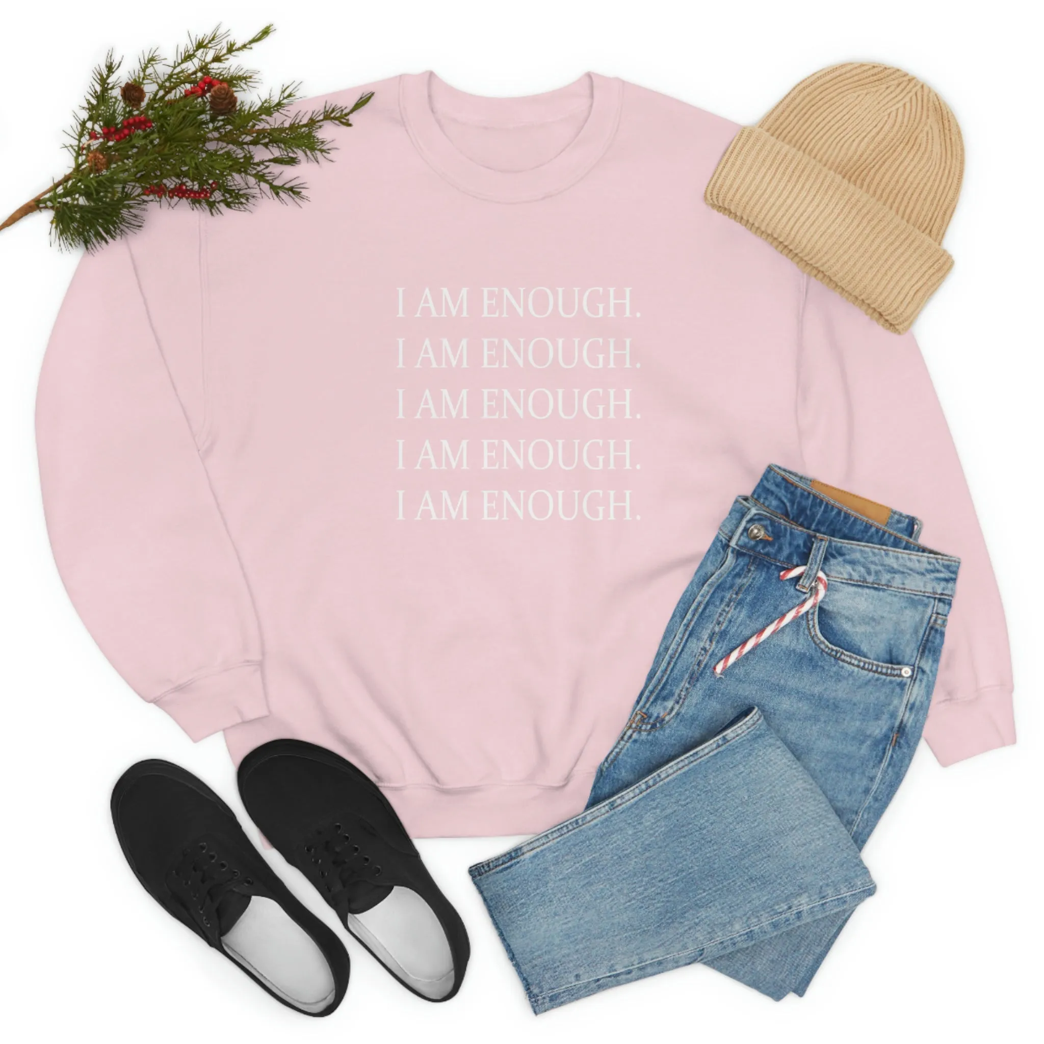 FYD Unisex Sweatshirt I am enough graphic print