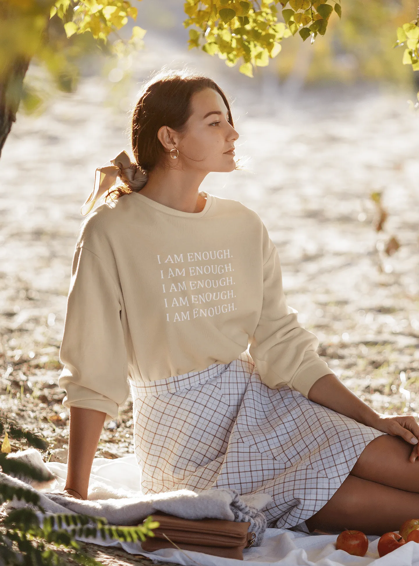FYD Unisex Sweatshirt I am enough graphic print