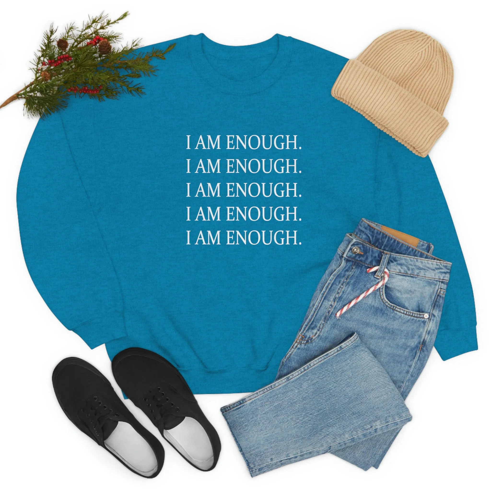 FYD Unisex Sweatshirt I am enough graphic print