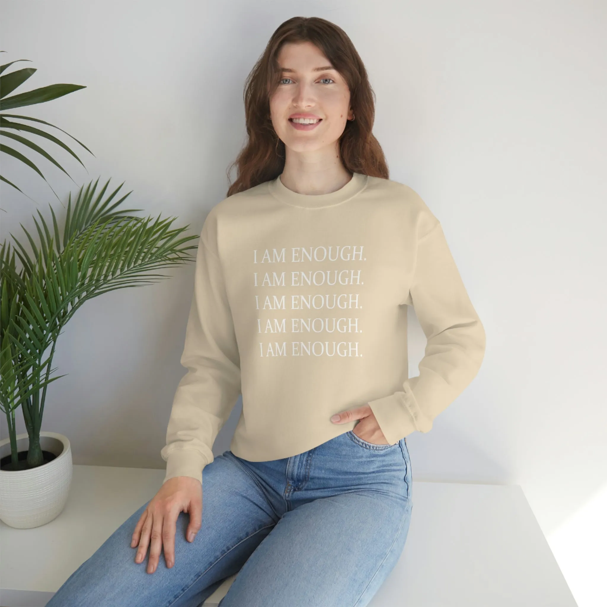 FYD Unisex Sweatshirt I am enough graphic print