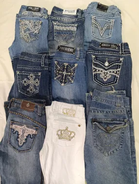 Ladies y2k Emblished Flared Jeans -14PC
