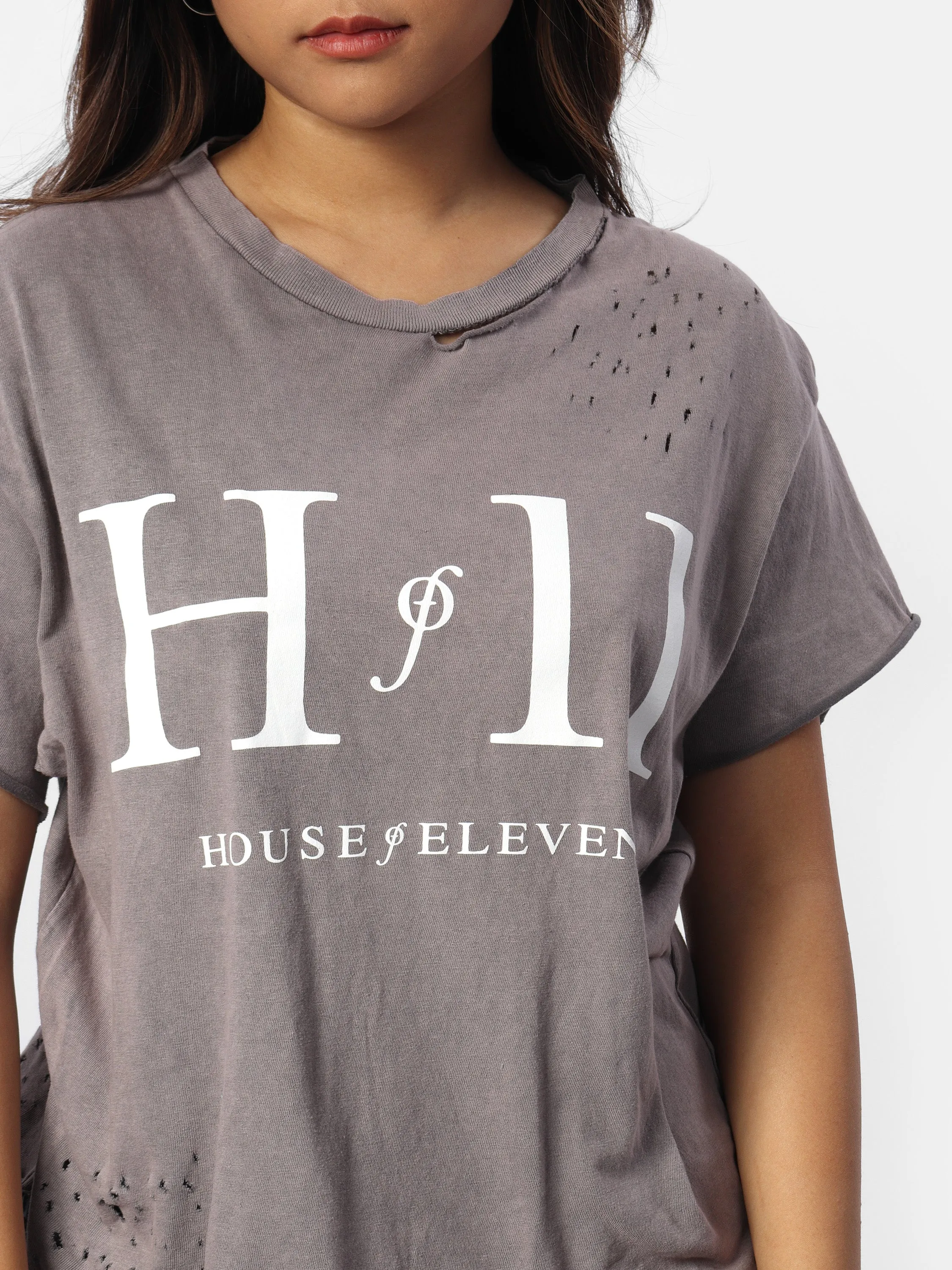 Lavender Distressed Vintage Wash Tee