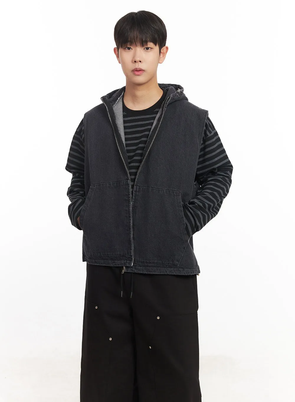 Men's Urban Denim Hooded Vest IM528