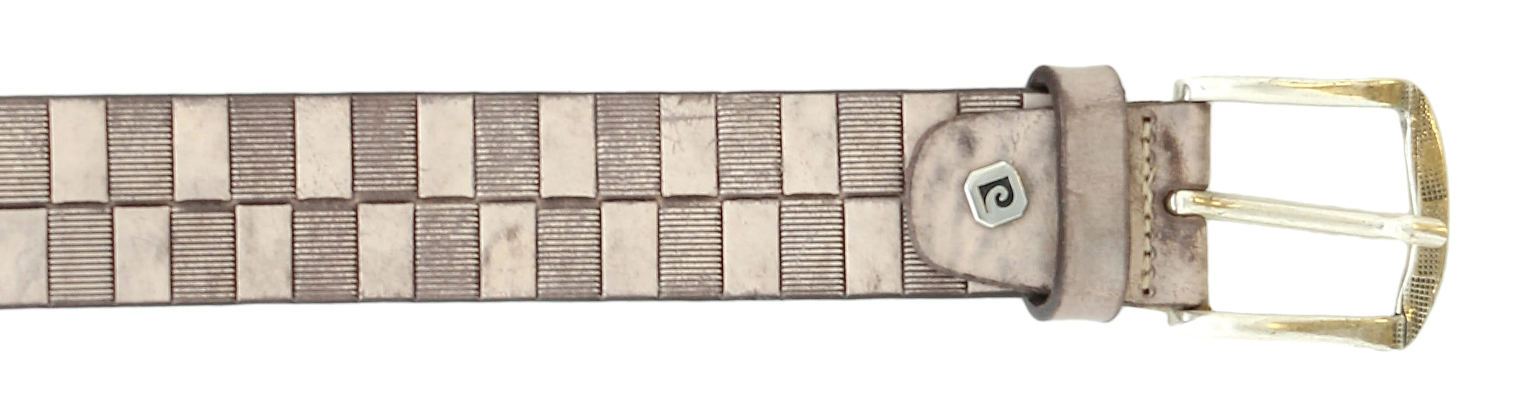 Pierre Cardin Distressed Brown Classic Silver D-Ring Adjustable Belt Adjustable Mens Belt-