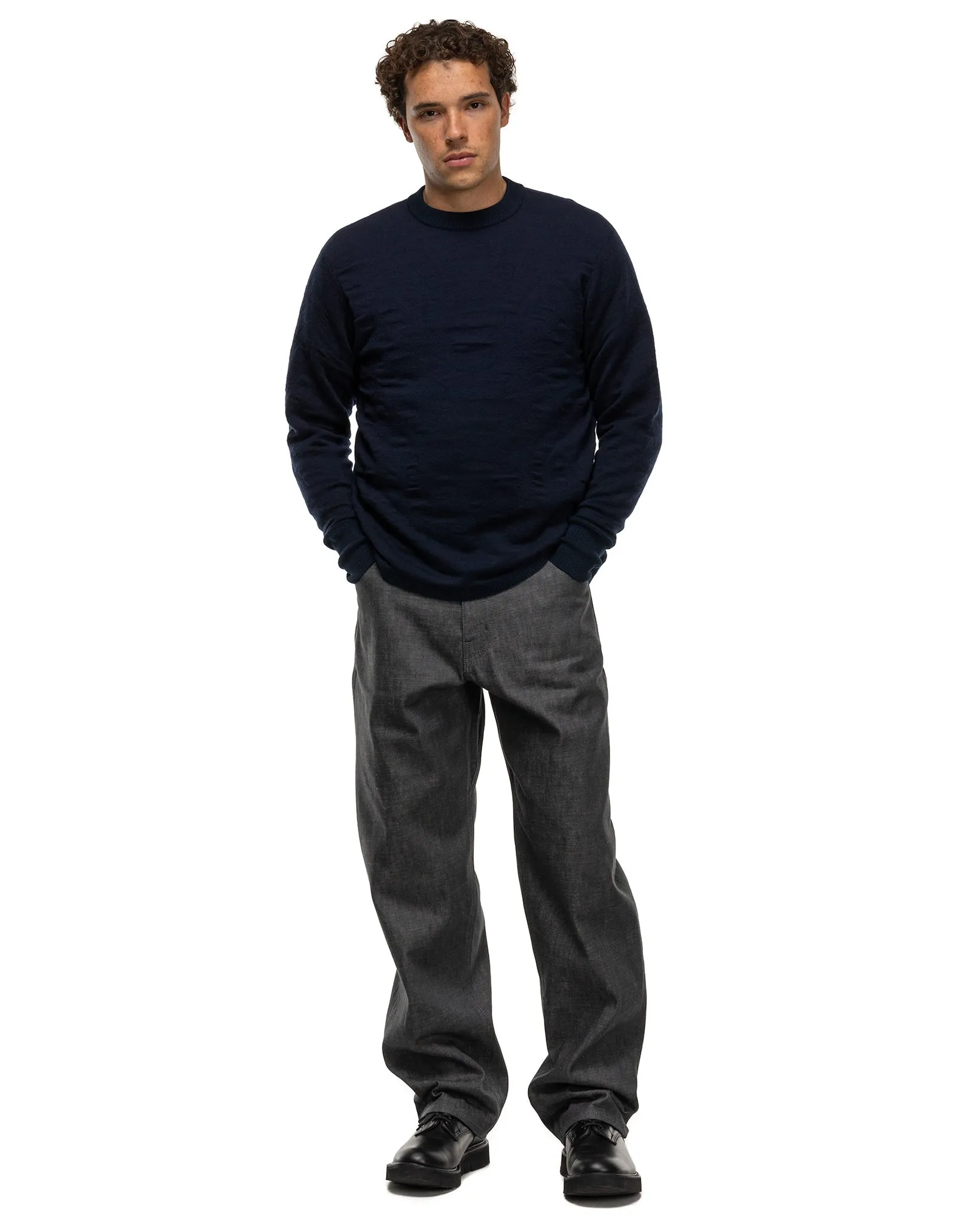 Reaction Diffusion Knit Top Dark Navy
