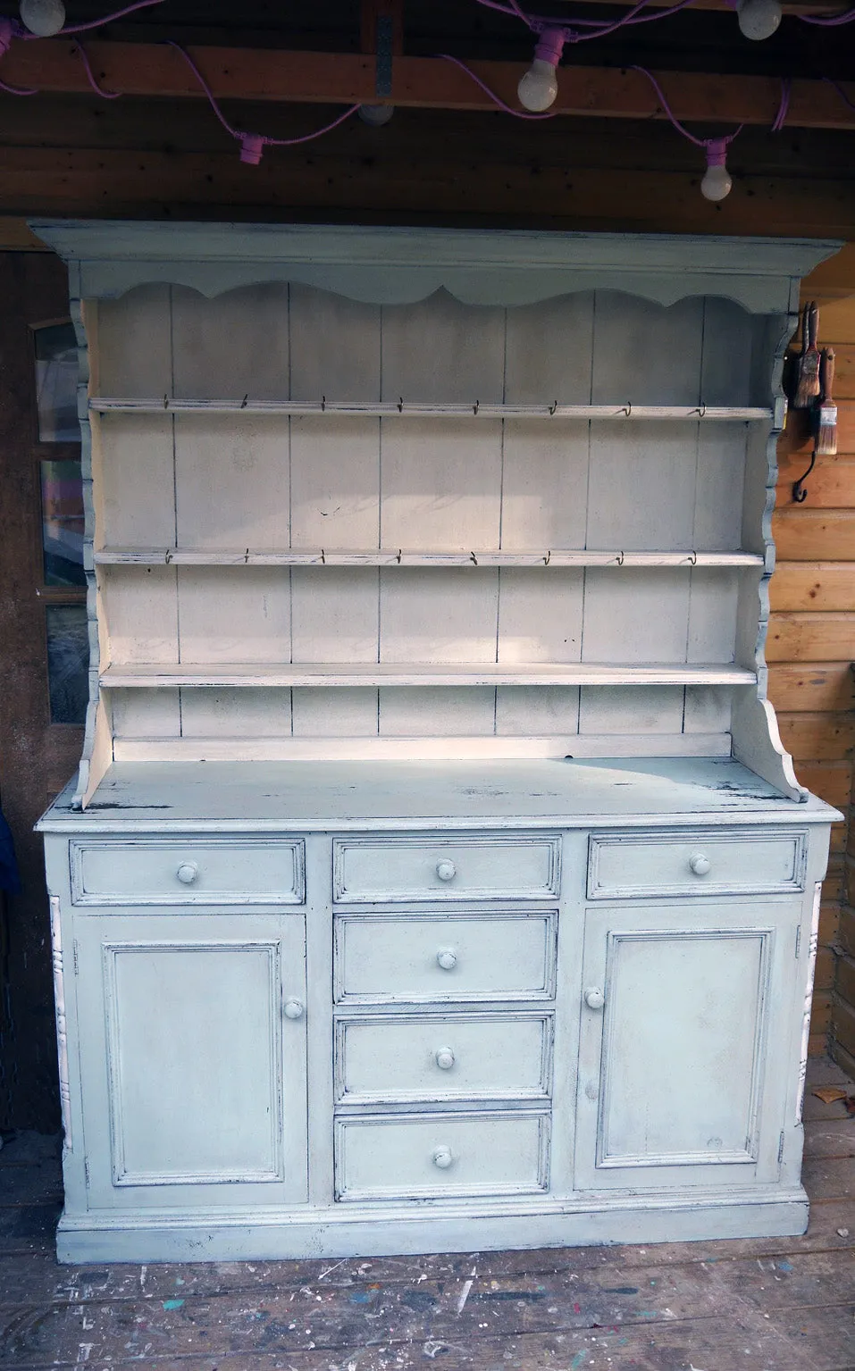 Stunning hand painted Vintage kitchen dresser in Miss Mustard Seed Milk Paint