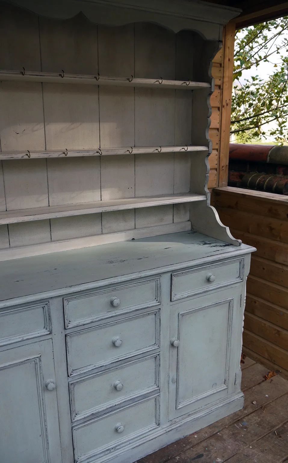 Stunning hand painted Vintage kitchen dresser in Miss Mustard Seed Milk Paint