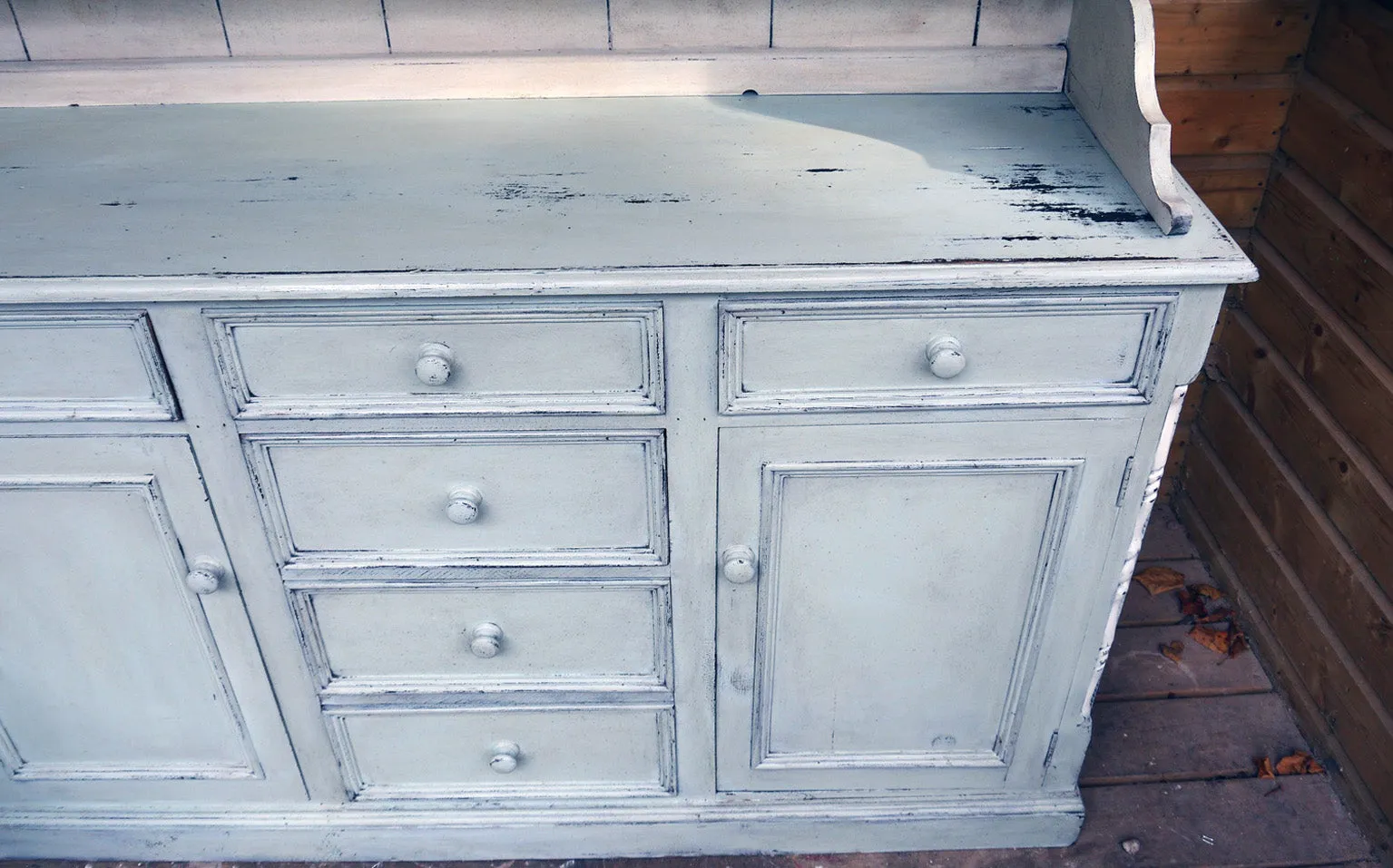 Stunning hand painted Vintage kitchen dresser in Miss Mustard Seed Milk Paint