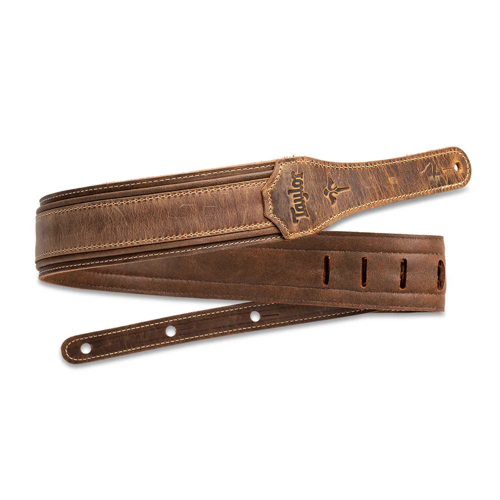 Taylor Wings Distressed Leather Strap 2.5 Inch Dark Brown