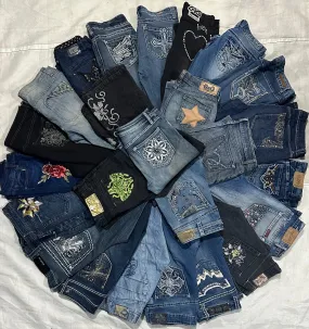 Y2K Flared Women's Jeans, 25 Pieces
